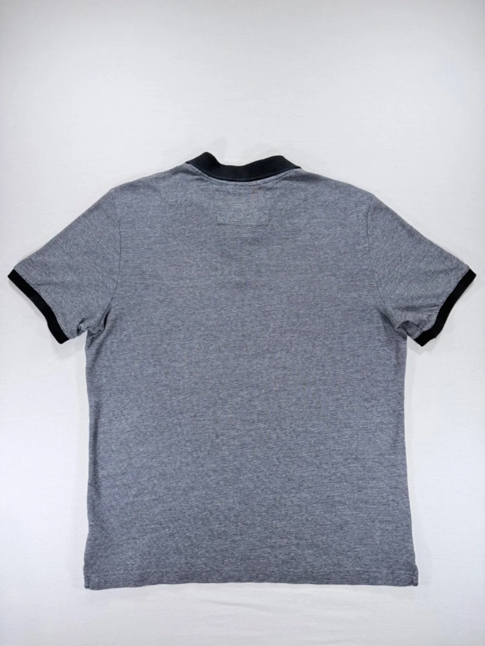 Banana Republic Men's Gray Micro-Pattern Dress Polo Shirt Size Large EUC